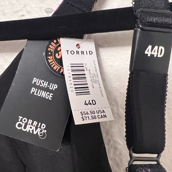 Torrid Galaxy Print Push Up Plunge 44D BNWT - Picture 4 of 6